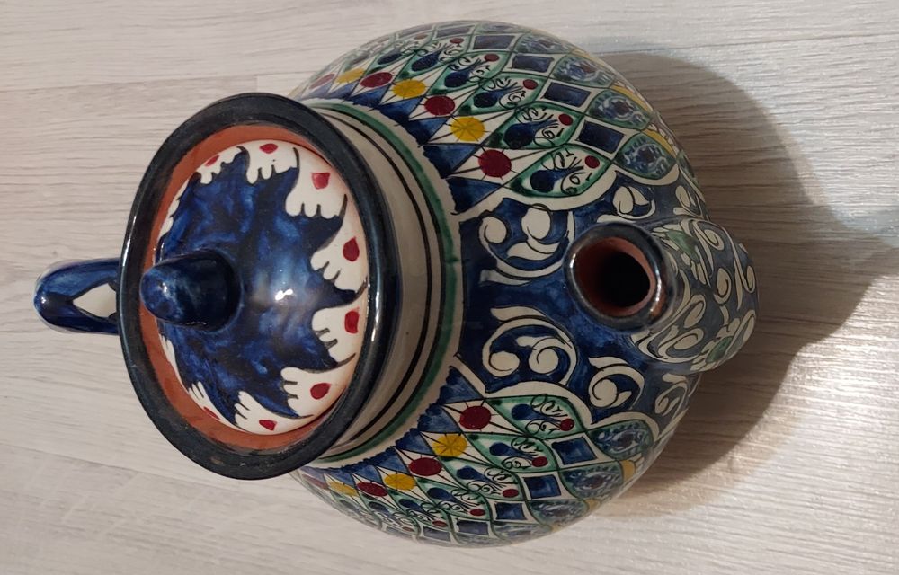 Узбекский Табақ, пиалки и чайник