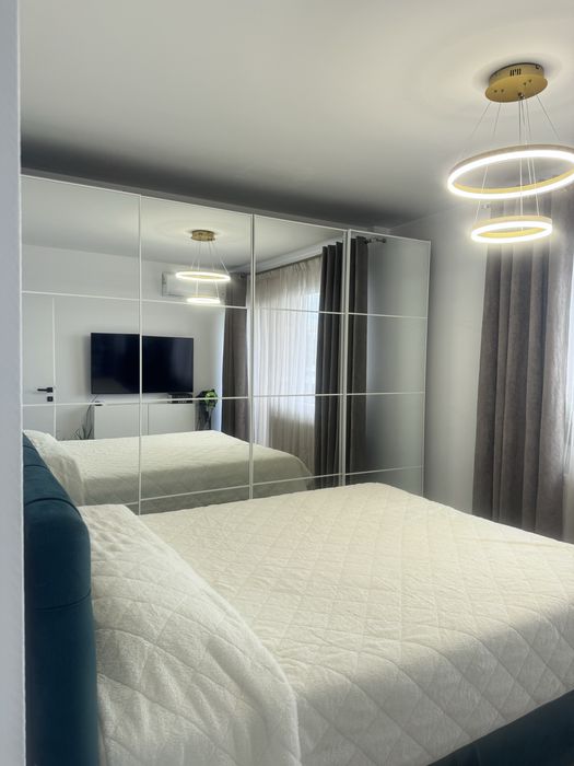 Apartament  2 dormitoare + living cu bucatarie open space + 2 balcoane
