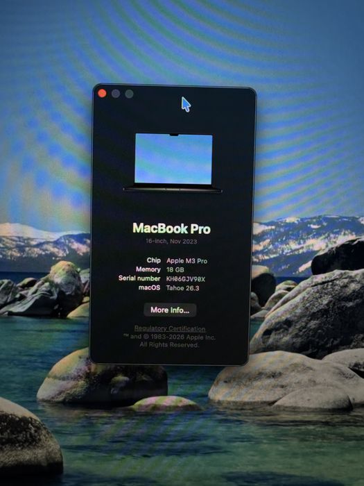 Macbook Pro M3 Pro 12 CPU, 18 GPU, 18GB RAM, 512GB Space Black