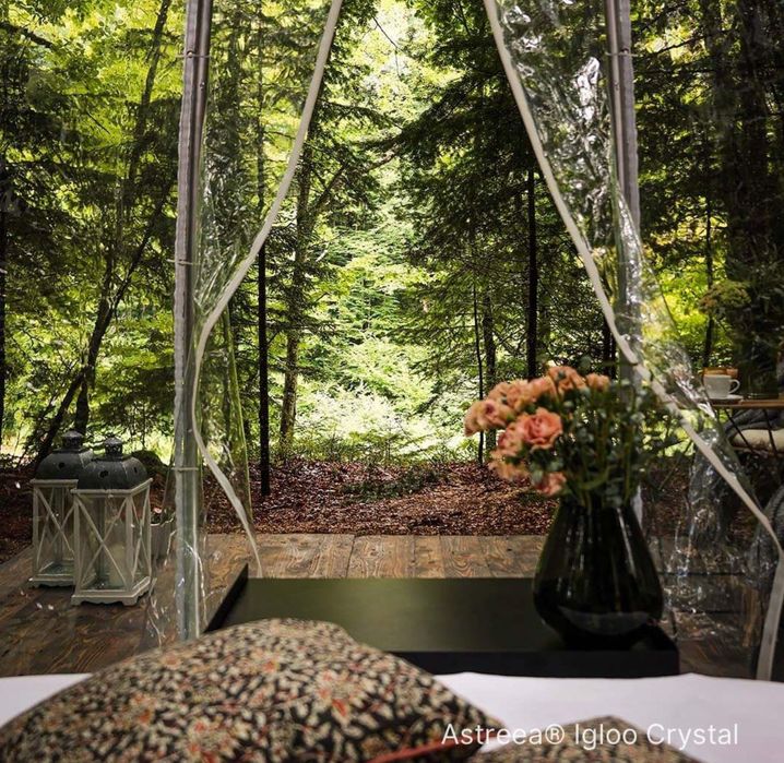 OUTLET ! Беседка тип ИГЛУ с кристално ПВЦ, алуминиеви рамки