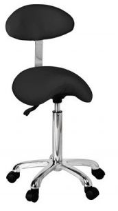 Козметичен/фризьорски стол-табуретка с облегалка Organic+ 61/80 см