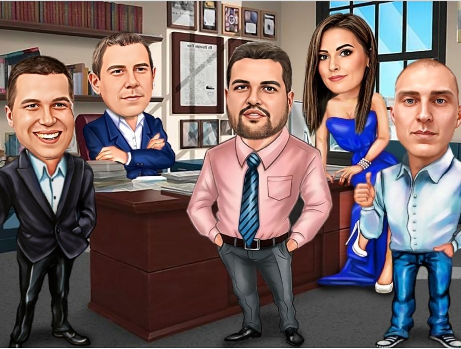 карикатура шарж от снимка перфектен подарък