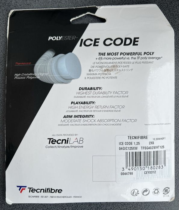 Racordaj tenis Tecnifibre Ice Code 17/ 1.25 poly pentru putere