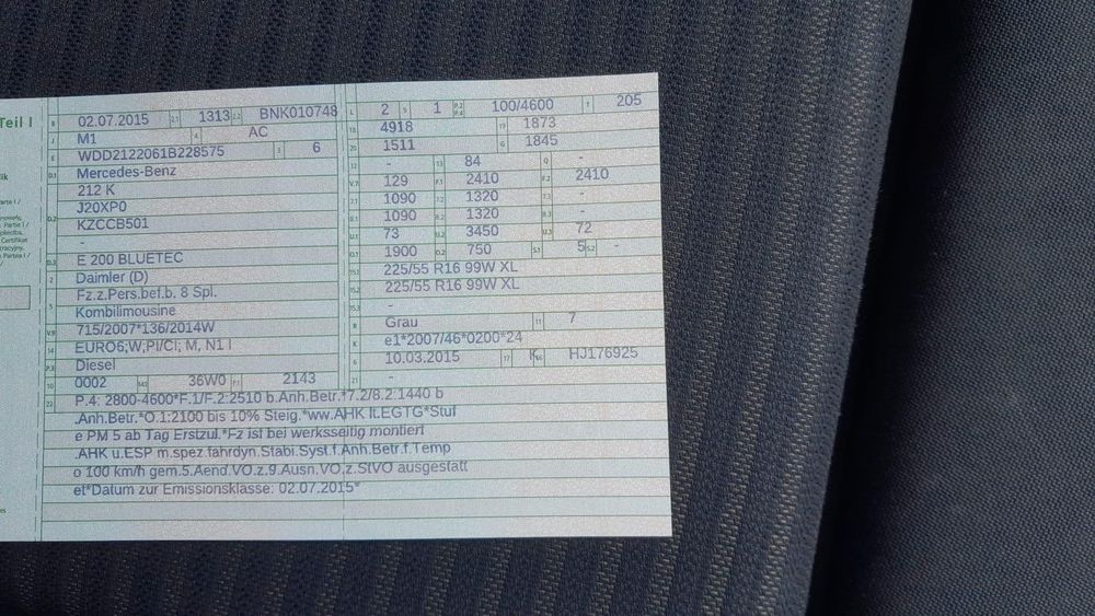 Vând Mercedes E 200 diesel an 2015 euro 6