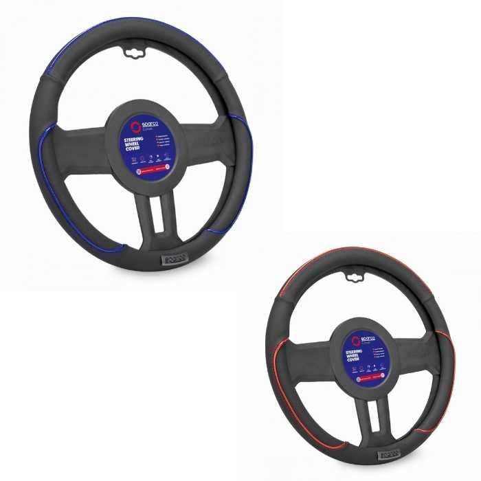 Калъф за волан SPARCO - SPS135, Син, Червен