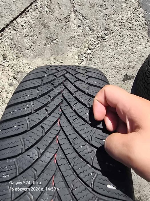 Оригинални лети джанти 16" 5x112 с зимни гуми Bridgestone 215/60/R16 за VW, Audi, Skoda, Seat