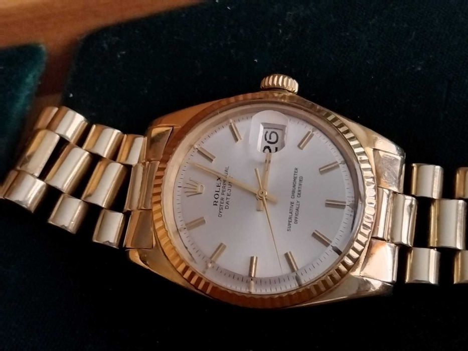 Златен Rolex 18к злато - каса и верижка от 1988г!