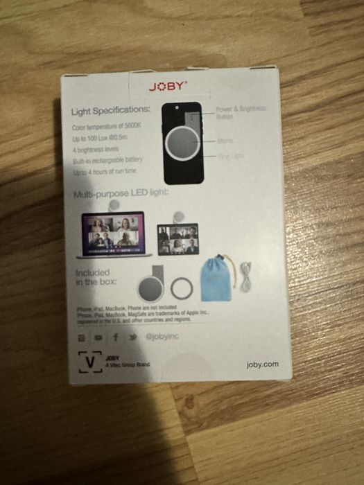 Joby beamo ring light