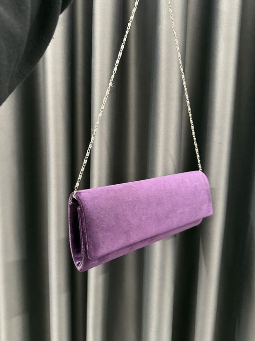 Лилав клъч велур