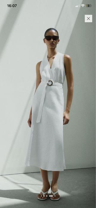 Белое платье от манго размер 44