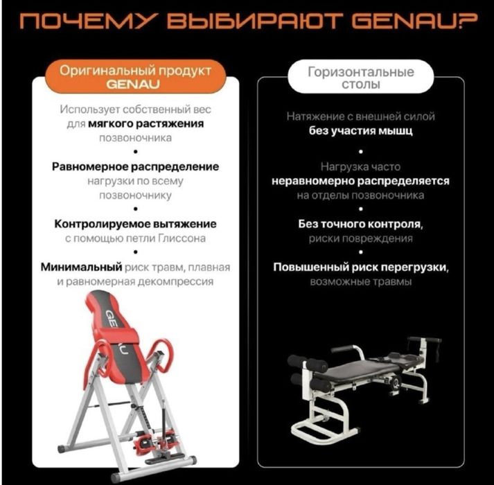 Инверсионный стол FITSPINE EA-350 (Genau)