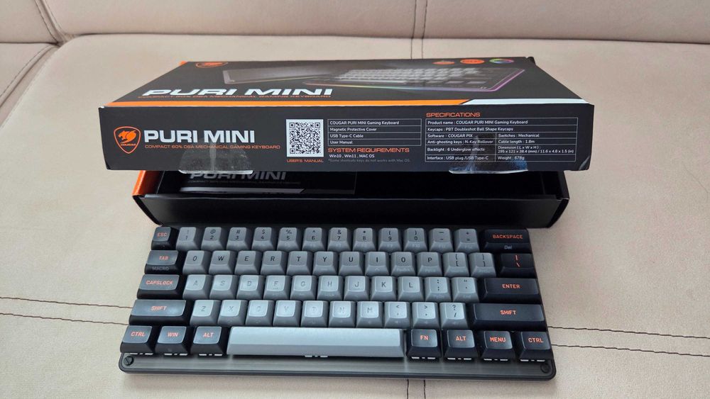 Геймърска клавиатура PURI MINI RGB Compact 60% DSA Mechanical Gaming Keyboard