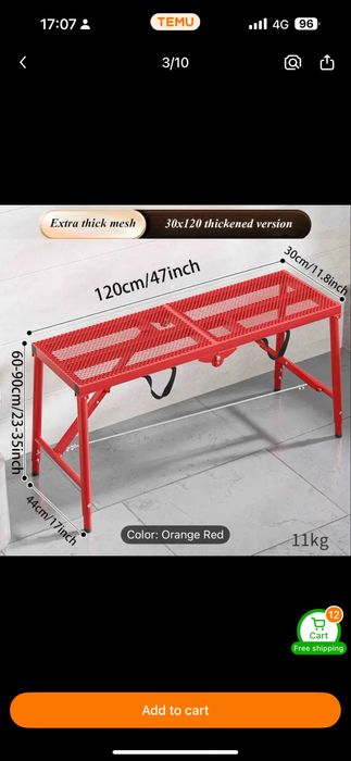 Сгъваема работна платформа / мини скеле – метална конструкция