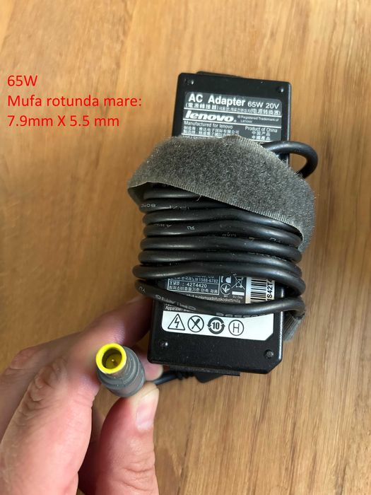 Incarcator laptop Lenovo 20V- 65W, 90W -mufa rotunda
