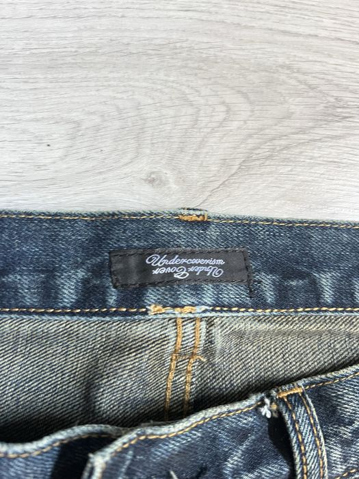 Undercover 68 silver yarn skinny jeans