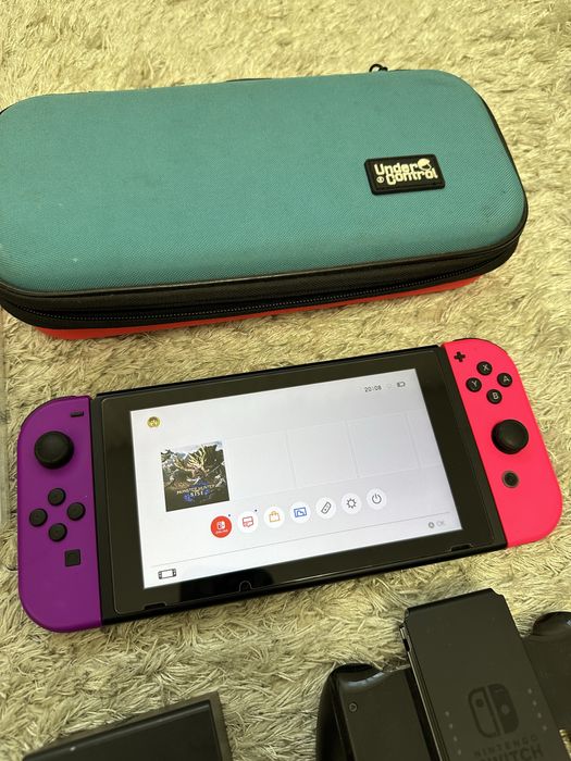 Nintendo switch  joy con controller + husa transport +  joc
