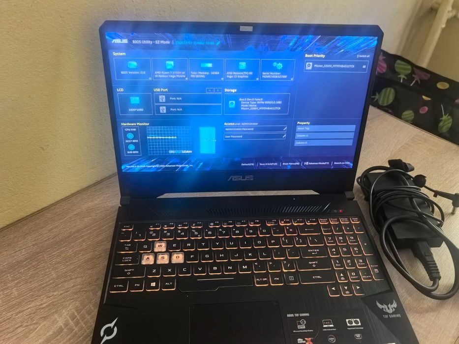 Leptop asus tuf FX505D Ryzen 7 3750H