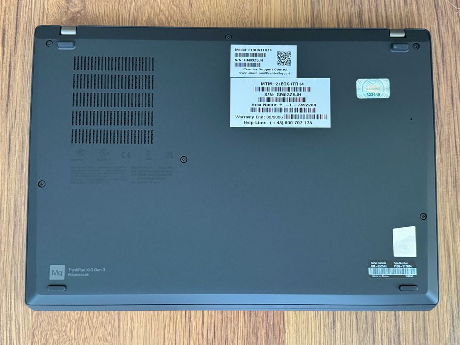 ЧИСТО НОВ 13.3' WUXGA Core i5-1245u Lenovo ThinkPad X13 G3 16GB LPDDR5/256GB SSD/Подсветкa/Бат 8ч