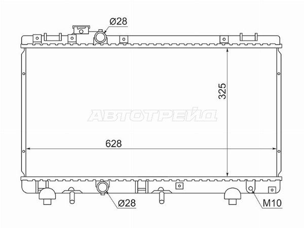 Радиатор охлаждения двигателя  Toyota Corsa