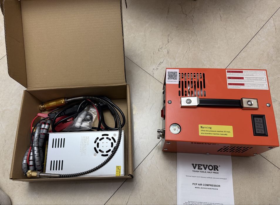 Vand compresor vevor compresor portabil pentru umflare roti masina / butelie aer oxigen / pușcă cu aer comprimat PCP 4500PSI/30Mpa