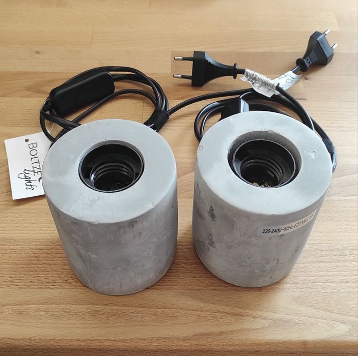 Set 2 lămpi noptieră / masă din beton Boltze Skandi Love - design modern scandinav