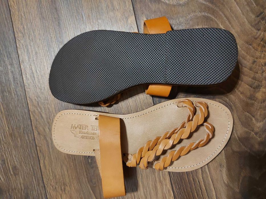 MATER TERRA slapi dama noi, piele naturala, nr.37, maro