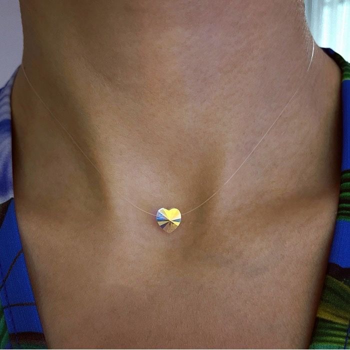 Дамско Нежно Колие на Корда със Сърце Сваровски Перфектният Подарък!