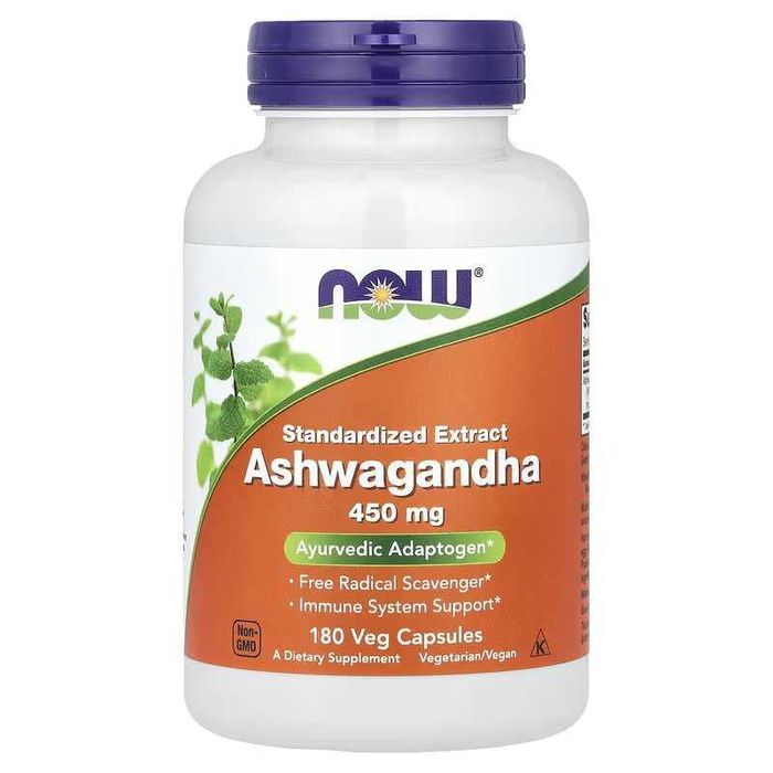 NOW Foods Ашваганда Ashwagandha ashvaganda 90 и 180 капсул