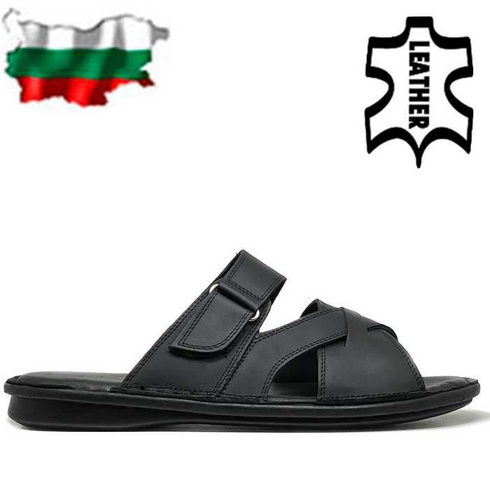 Мъжки чехли от ЕСТЕСТВЕНА кожа