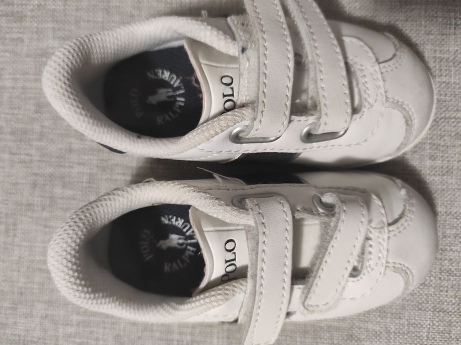 Бебешки обувки Polo Ralph Lauren в бяло 22 номер