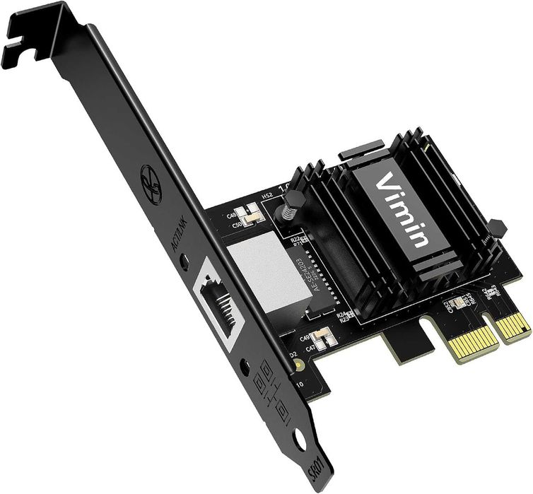 Placă rețea VIMIN 2.5G Realtek,Gigabit Ethernet PCIe Win 11/10 Linux