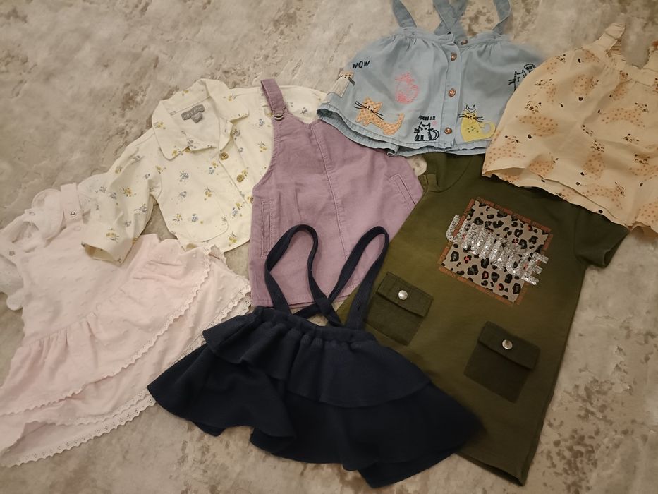 Lot 80 articole haine fetita 9-18luni