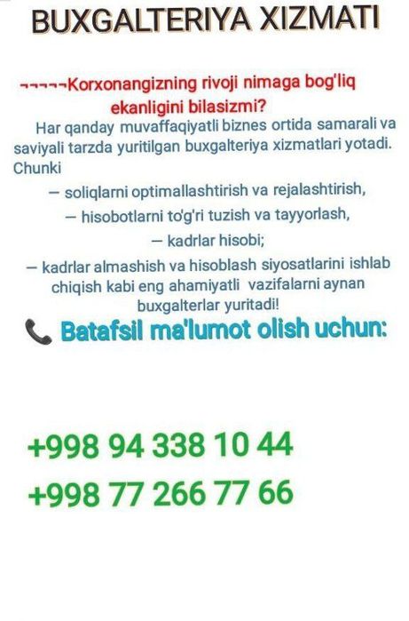 Buxgalterya xizmatlari