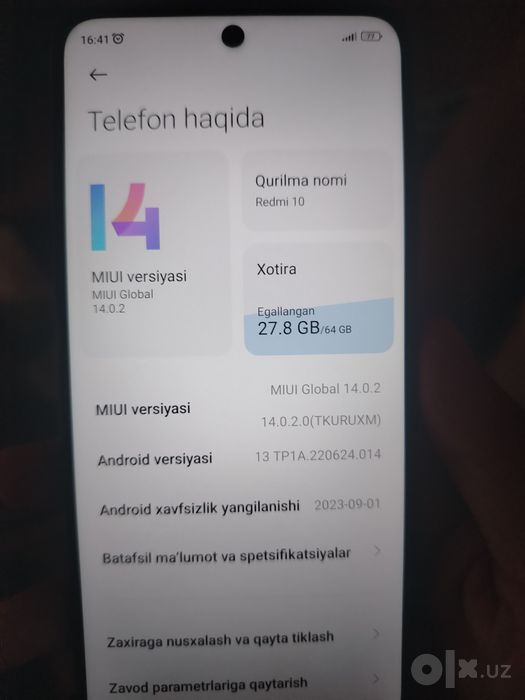 Redmi 10 telefoni sotiladi