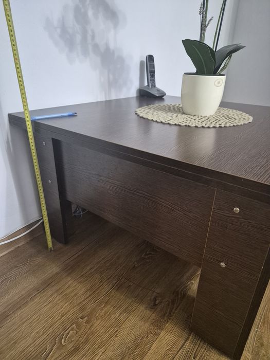 Masă transformabilă extensibilă 80x80 / 160 cm – wenge, stare foarte bună