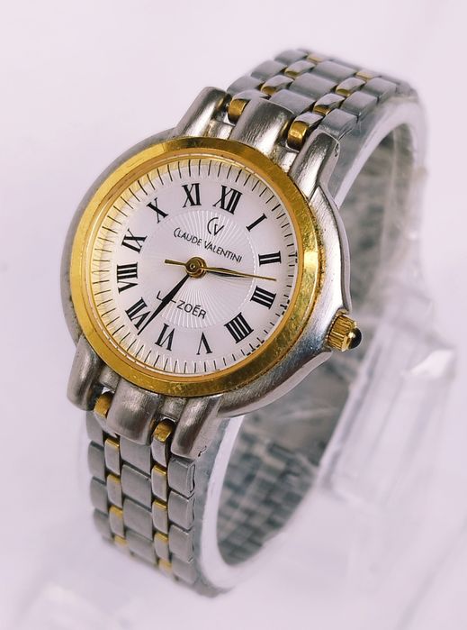 Ceas de damă Claude Valentini cu cuarț, din oțel inoxidabil.