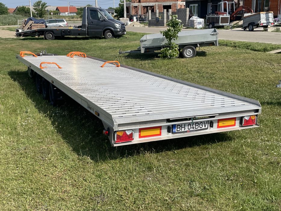 Trailer dublu GROMEX Full aluminiu 8,42m cu VDI2700