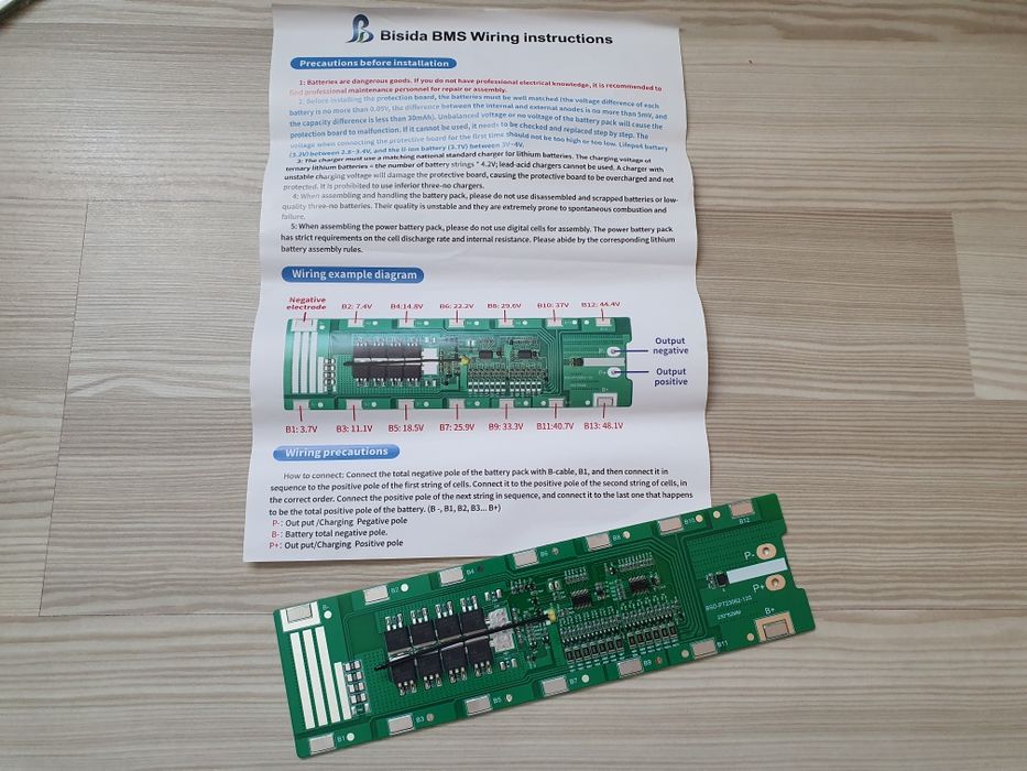 Placa BMS 48v-25Ah model: BSD-PT23062-13S Nou