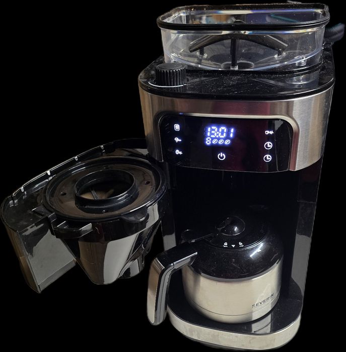 Aparat de cafea Severin KA 4814, 1000W, 1.25L, 8 cani, Negru Argintiu