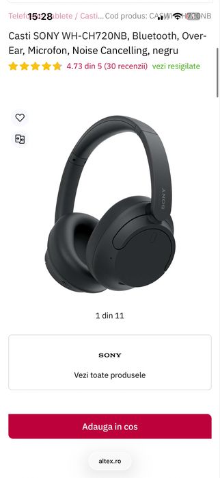 Casti Sony WH-CH720NB