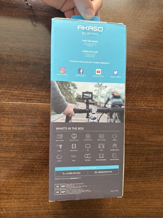 Екшън камера Akaso EK7000 Pro 4K (20MP, Водоустойчива) – Пълен комплект!