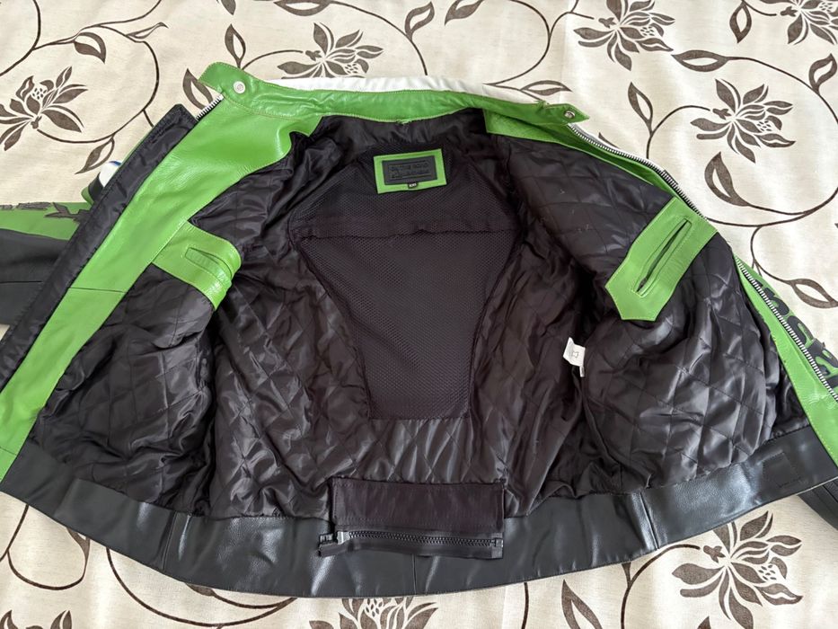 Geacă Kawasaki Racing din piele naturala - XXL