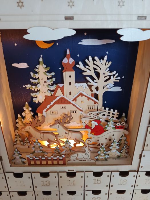 Calendar Advent din lemn Winter Dream
