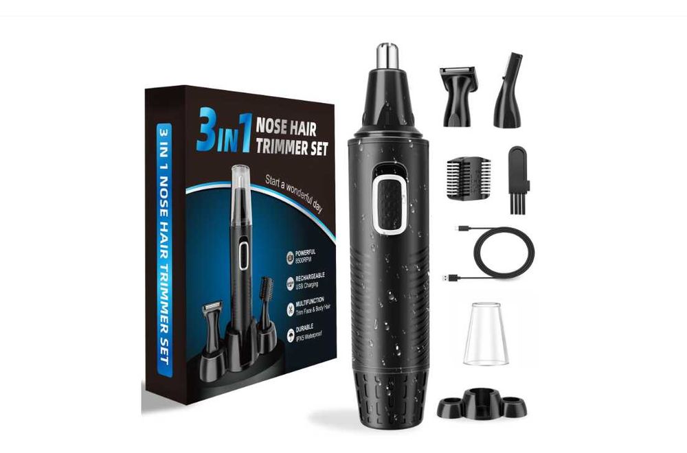Nou 3in1 Aparat De Tuns Pentru Parul Din Nas, Reincarcabil Usb