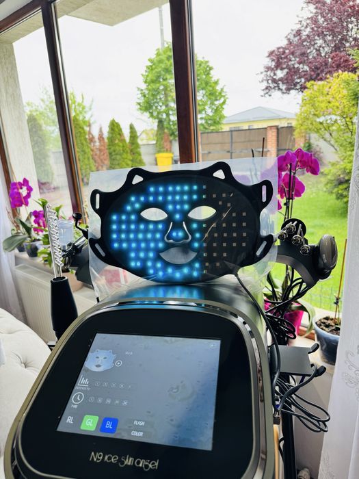 Noua, Sigilata! Factura & Garantie! Combina Hidrafacial 12 FUNCTII, masca led, radiofrecventa, spatula ultrasonica, hidrafacial
