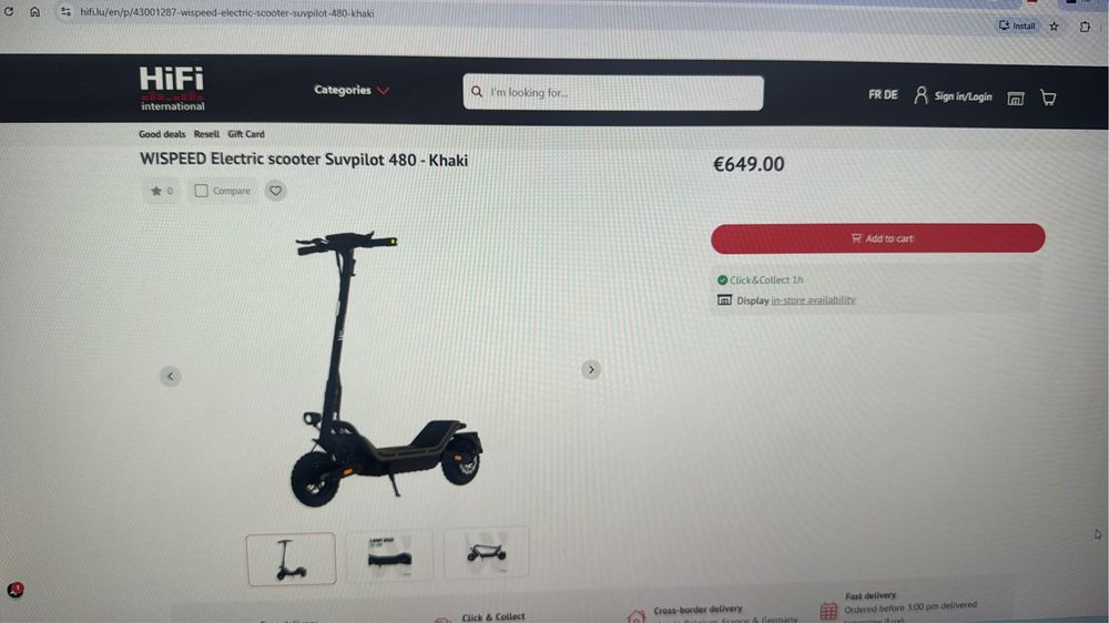 Vand trotineta wispeed suvpilot 480 R noua sigilata