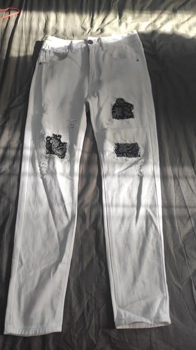 Blugi slim fit albi mărimea 28 shein