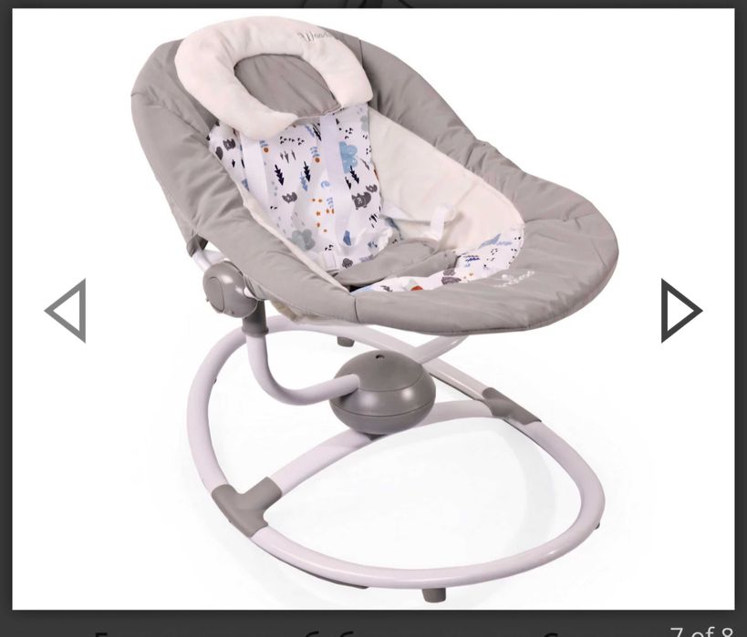 Електрическа бебешка люлка Cangaroo Woodsy, сива