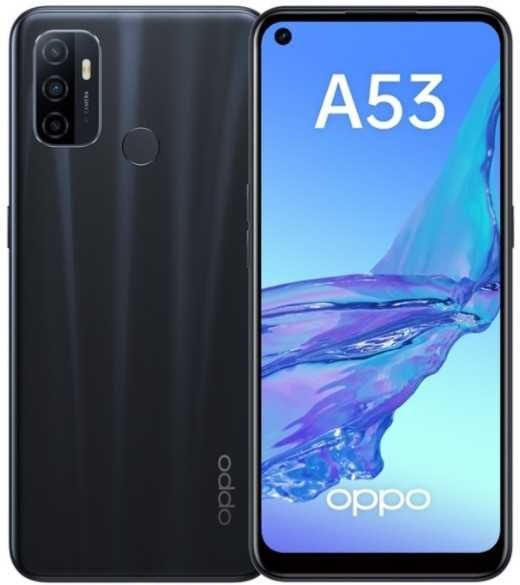 Telefon Oppo A53 128GB 4G Dual Sim 6.5" Fancy Blue, Electric Black negru Nou Sigilat