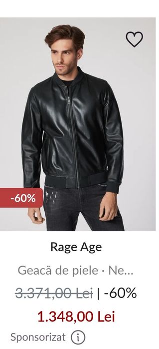 Geaca piele originala Rage Age M